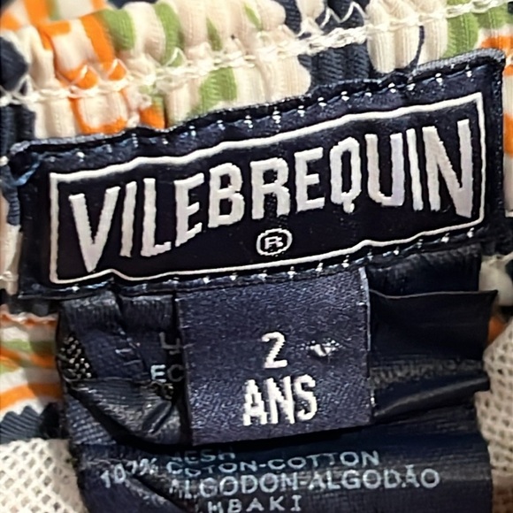 VILEBREQUIN Toddler 2T Swim Trunks Bathing Suit Turtles Paisley Navy Orange EUC - Picture 6 of 6